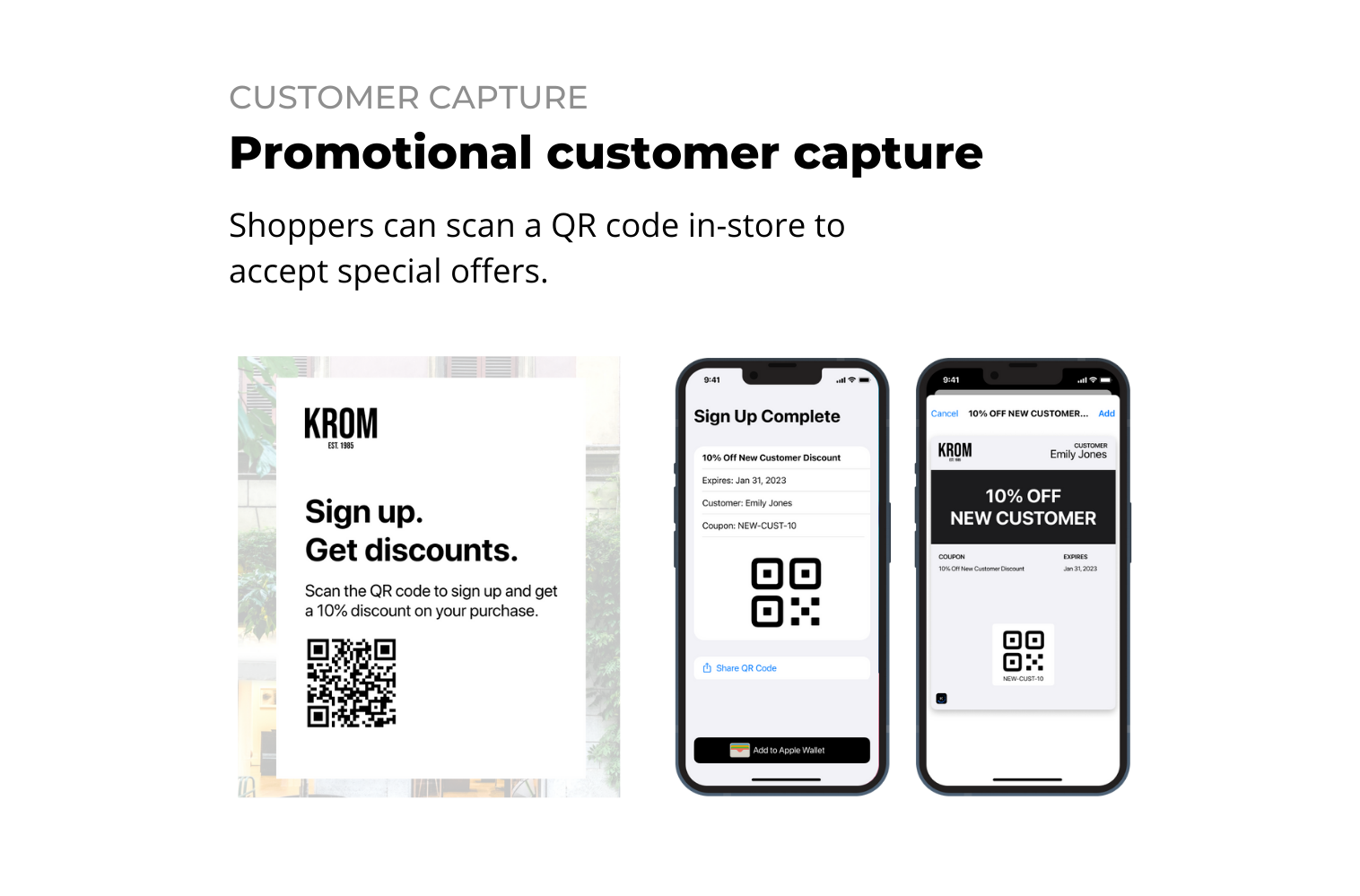 KWI Promotional customer capture - QR code